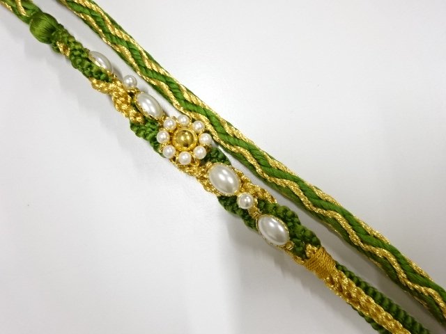 JAPANESE KIMONO / HAND-TIED OBIJIME CORD  FOR FURISODE